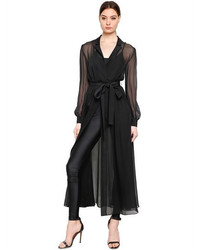 Karl Lagerfeld Ikonik Silk Chiffon Jumpsuit Dress