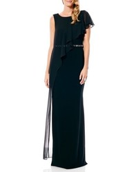 Laundry by Shelli Segal Chiffon Overlay Gown