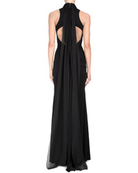 Givenchy Draped High Neck Gown With Back Detail