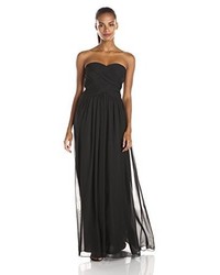 JS Boutique Strapless Ruched Bodice Chiffon Gown