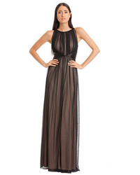 JS Boutique Pleated Chiffon Maxi Gown