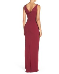 Katie May Wrap Front Chiffon Gown
