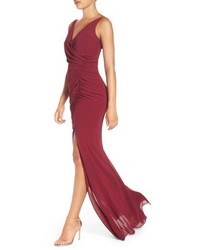 Katie May Wrap Front Chiffon Gown