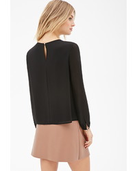 Forever 21 Contemporary Pleated Chiffon Blouse