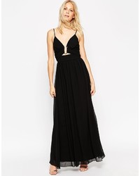 Asos Collection Chiffon Maxi With Gold Trim