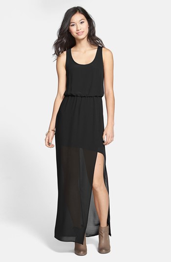 lush black maxi dress