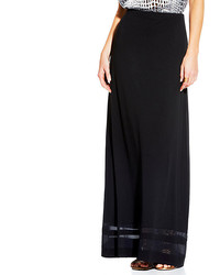 Vince Camuto Maxi Skirt With Chiffon Inset