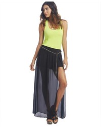 Wet Seal Chiffon Maxi Skirt With Chain