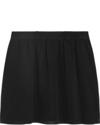 Black Chiffon Mini Skirt