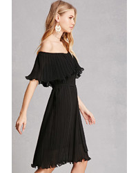 Forever 21 Pleated Off The Shoulder Dress