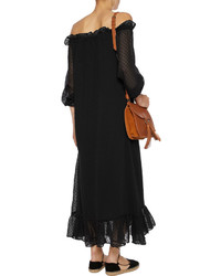 W118 By Walter Baker Nadine Off The Shoulder Fil Coup Chiffon Maxi Dress