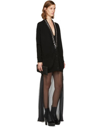 Givenchy Black Layered Chiffon Skirt