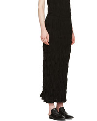 Issey Miyake Black Twisted Skirt