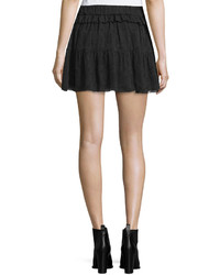 IRO Carmel Tiered Chiffon Skirt Black