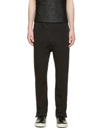 Alexandre Plokhov Black Asymmetrical Zip Trousers