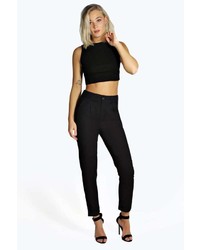 Boohoo Audrey Chino Style Woven Trousers