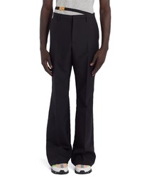 Versace First Line Biggie Medusa Harness Wool Cashmere Flared Pants In Black At Nordstrom