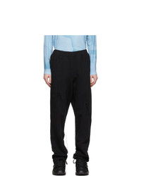 Saul Nash Black And Blue Hybrid Trackpant Trousers