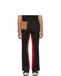 Palm Angels Black And Red Pocket Trousers