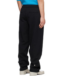 Solid Homme Black Banded Trousers