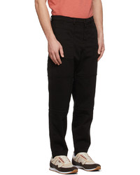 Ps By Paul Smith Black Barrel Fit Chinos