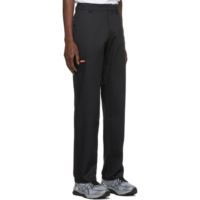 AFFIX Black Basic Trousers, $157 | SSENSE | Lookastic