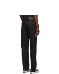 Naked and Famous Denim Black Canvas Work Pant Trousers