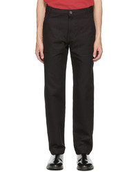 Naked & Famous Denim Black Canvas Work Trousers