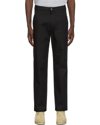Naked & Famous Denim Black Canvas Work Trousers