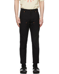 Vyner Articles Black Canvas Worker Trousers