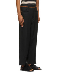 Bed J.W. Ford Black Cashmere Tapered Trousers