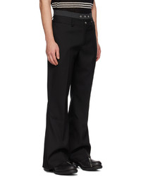 C2h4 Black Corbusian Tailored Trousers