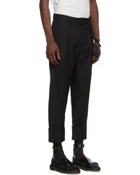 Bed J.W. Ford Black Cotton Canvas Trousers