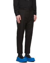 Alexander McQueen Black Cotton Gabardine Trousers