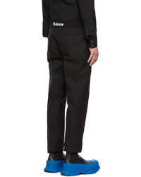 Alexander McQueen Black Cotton Gabardine Trousers