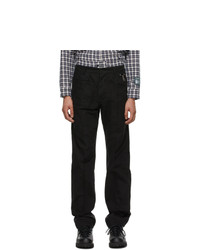 Reese Cooper®  Black Cotton Pintuck Trousers