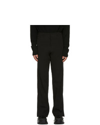 Wooyoungmi Black Cotton Straight Trousers