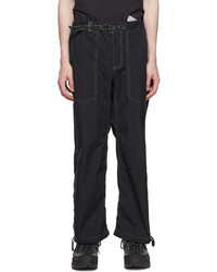 And Wander Black Cotton Trousers