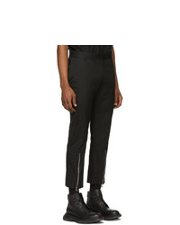 Alexander McQueen Black Cotton Twill Trousers