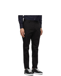 Dolce and Gabbana Black Cotton Twill Trousers