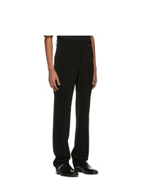 Balenciaga Black Crepe Twill Fitted Trousers