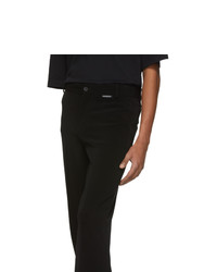 Balenciaga Black Crepe Twill Fitted Trousers