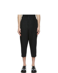 Homme Plissé Issey Miyake Black Cropped Basics Trousers