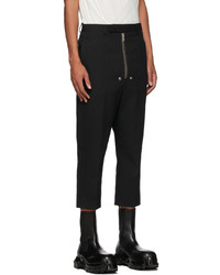 Rick Owens Black Cropped Bela Astaires Trousers