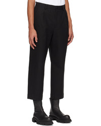 Solid Homme Black Cropped Trousers