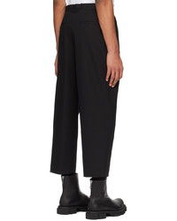 Solid Homme Black Cropped Trousers