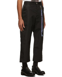 Song For The Mute Black Cropped Work Trousers