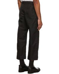 Song For The Mute Black Cropped Work Trousers