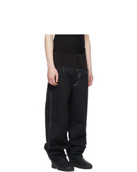 Spencer Badu Black Denim Oversized Trousers
