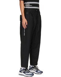 AAPE BY A BATHING APE Black Embroidered Trousers